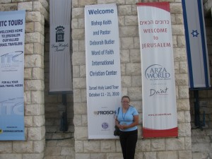 Mein front of our hotel in Jerusalem